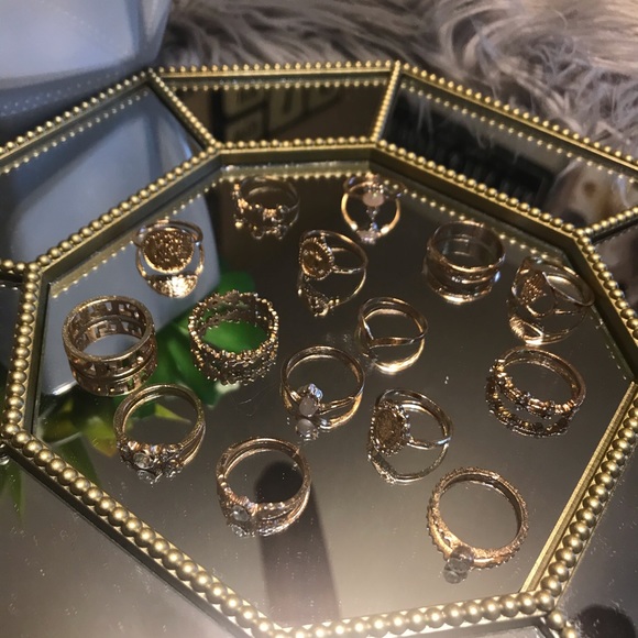 15 Piece Gold Ring Set - new - Picture 2 of 2
